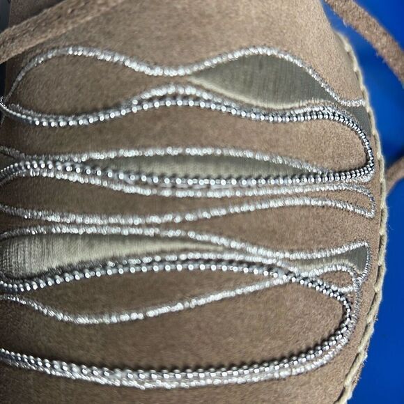 NIB Peserico Beige Suede Espadrilles - Picture 7 of 16